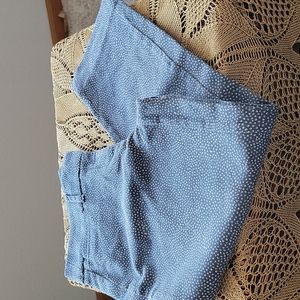 Light Blue Patterned Women's Pants
